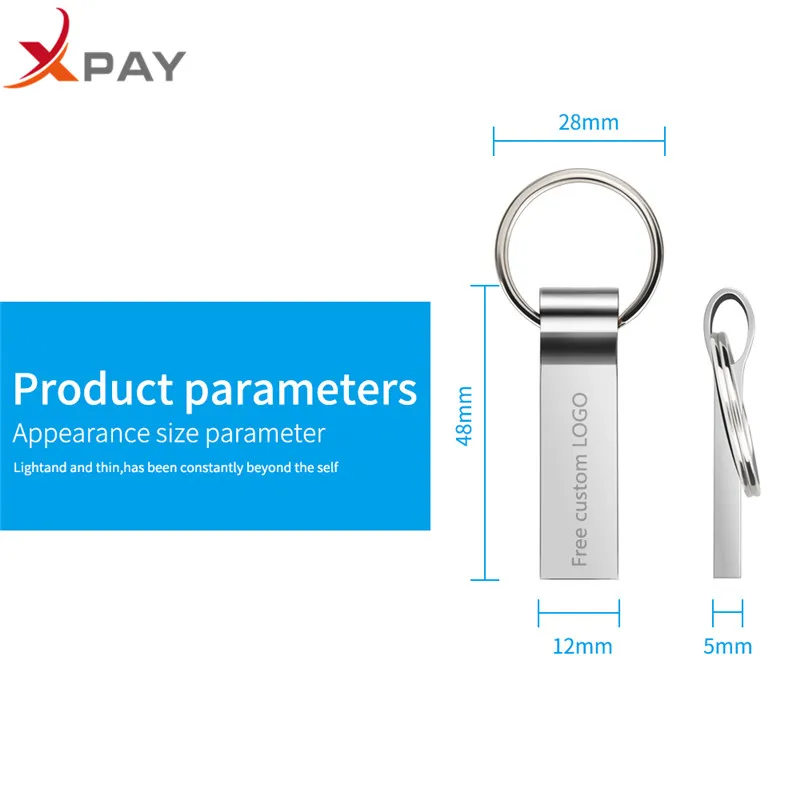 

usb stick metal 2.0 gray 32GB high quality keychain Usb flash drive 128GB practical capacity 4GB 8GB 16GB pendrive free shippin