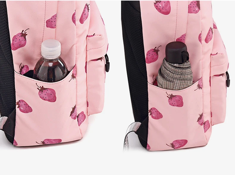 WINNER Fashion Backpack Girls Cute Cartoon Style School Backpack Kawaii Strawberry Print Backpack Bags For Women 2018 (13)