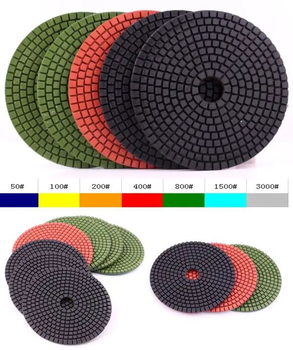 100 # Премиум влажные 5 дюймов полировальные колодки для гранита и мрамора
