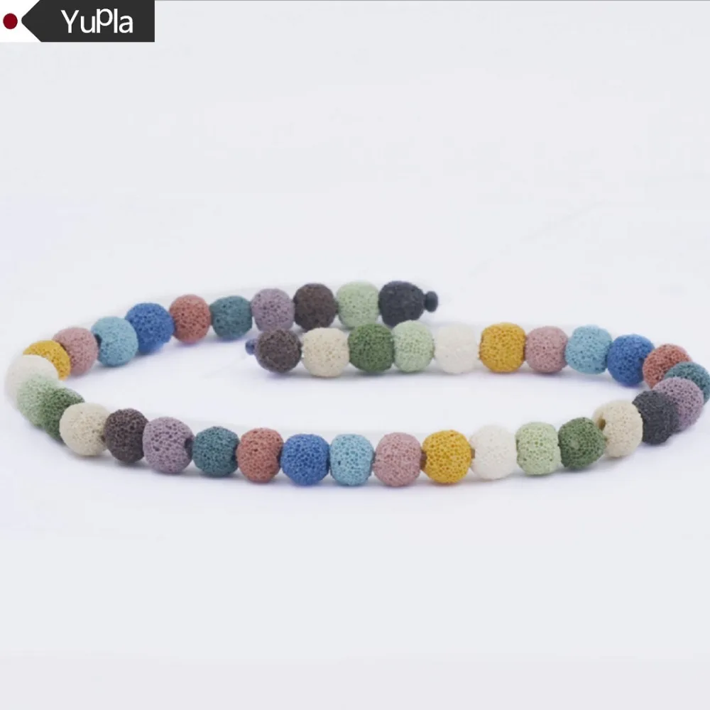 

Mixed 20pcs/lot Natural Black Volcanic Lava Beads 6/8/10/12/14MM Round DIY Jewelry Making Loose Beads Beading Accessories