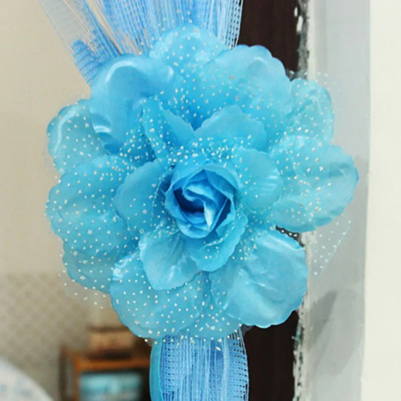 

Starry Peony Flower Line Curtain Jewelry Tying Home Curtains Tiebacks Magnetic Buckle Holder Window Curtains Accessories