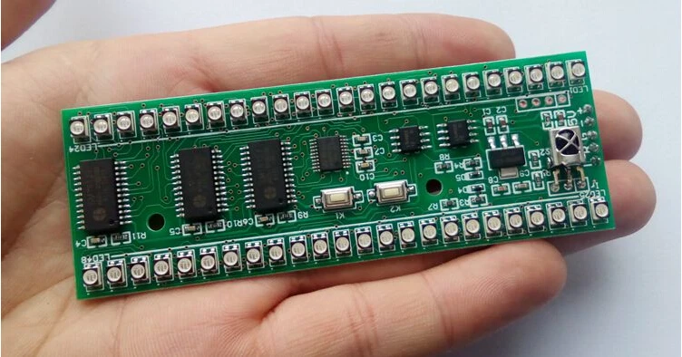 Регулируемый RGB MCU дисплей 5 В двухканальный двойной 24 светодиодный индикатор