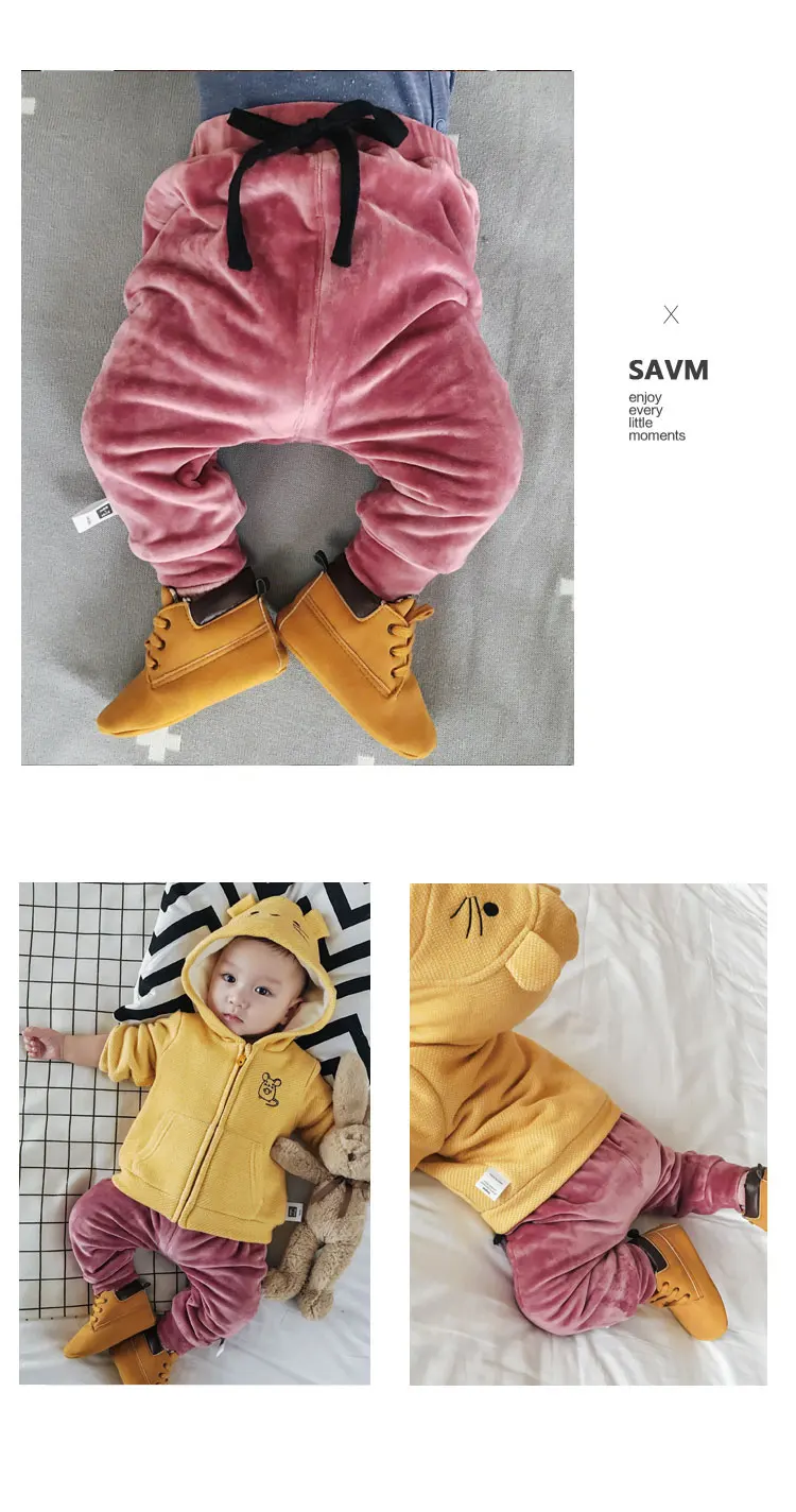 Lemonmiyu/Детские теплые брюки; сезон осень-зима; кашемировые утепленные брюки для новорожденных; мягкие брюки; бархатные плотные теплые штаны-шаровары для малышей