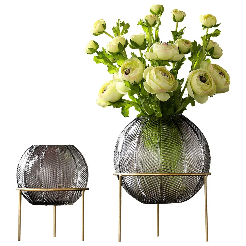 

Hot Sale Nordic Style Desktop Decoration Glass Floor Vases Modern Home Decor Tabletop Vase Household Furnishing Articles