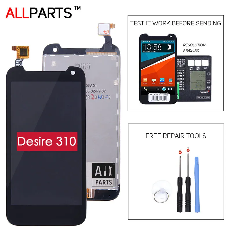

Tested Original 4.5 inch LCD For HTC Desire 310 Display with Touch Screen Replacement Parts For HTC Desire 310 Display