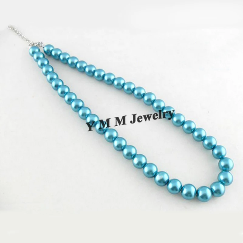Aliexpress.com : Buy 17" Imitation Pearl Necklace Wholesale, Sky Blue ...