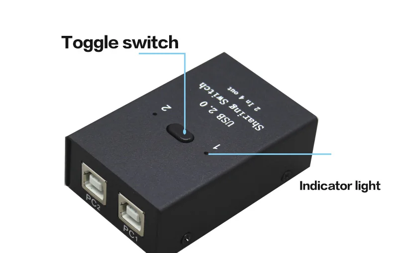 USB 2,0 ручной коммутатор с разъемом кабель 2 в 4 Выход клавиатура и мышь общий переключатель принтер общий доступ для вычисления