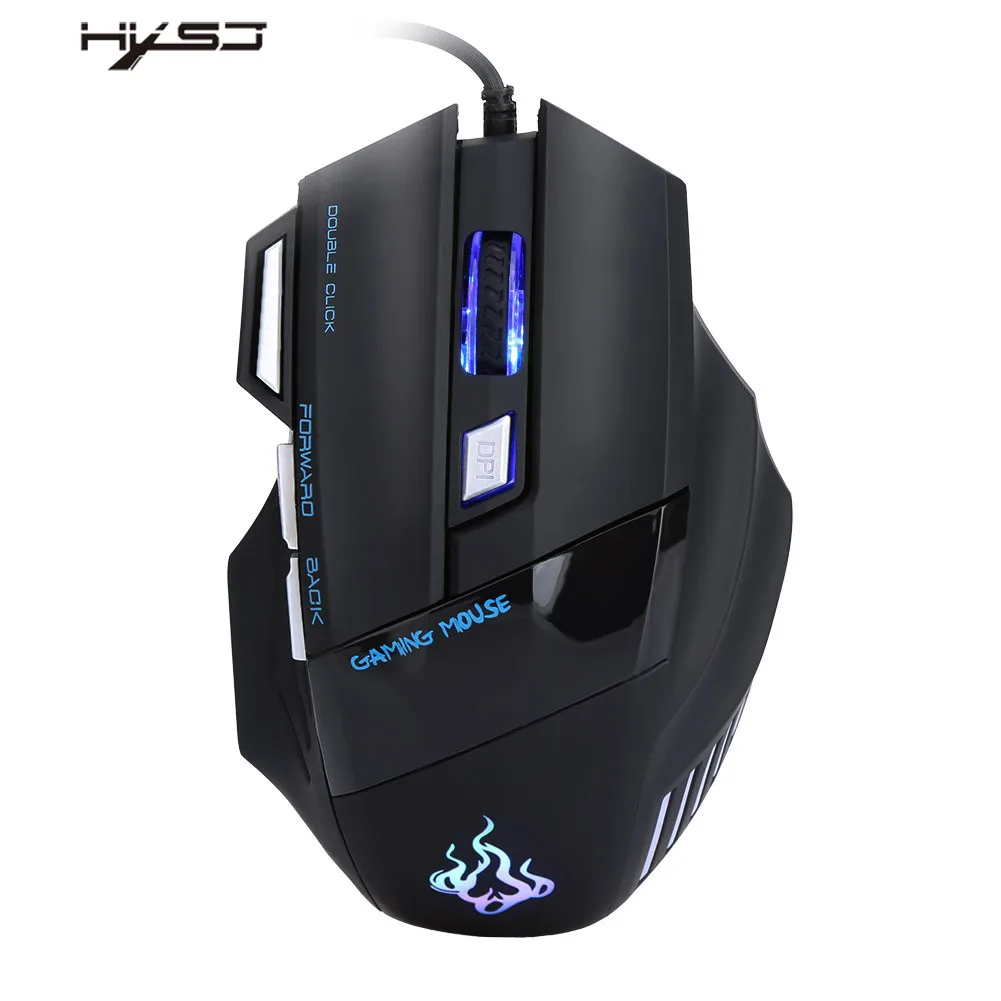 HXSJ A908 5500 DPI 7 Buttons Colorful Light Emitting Professional