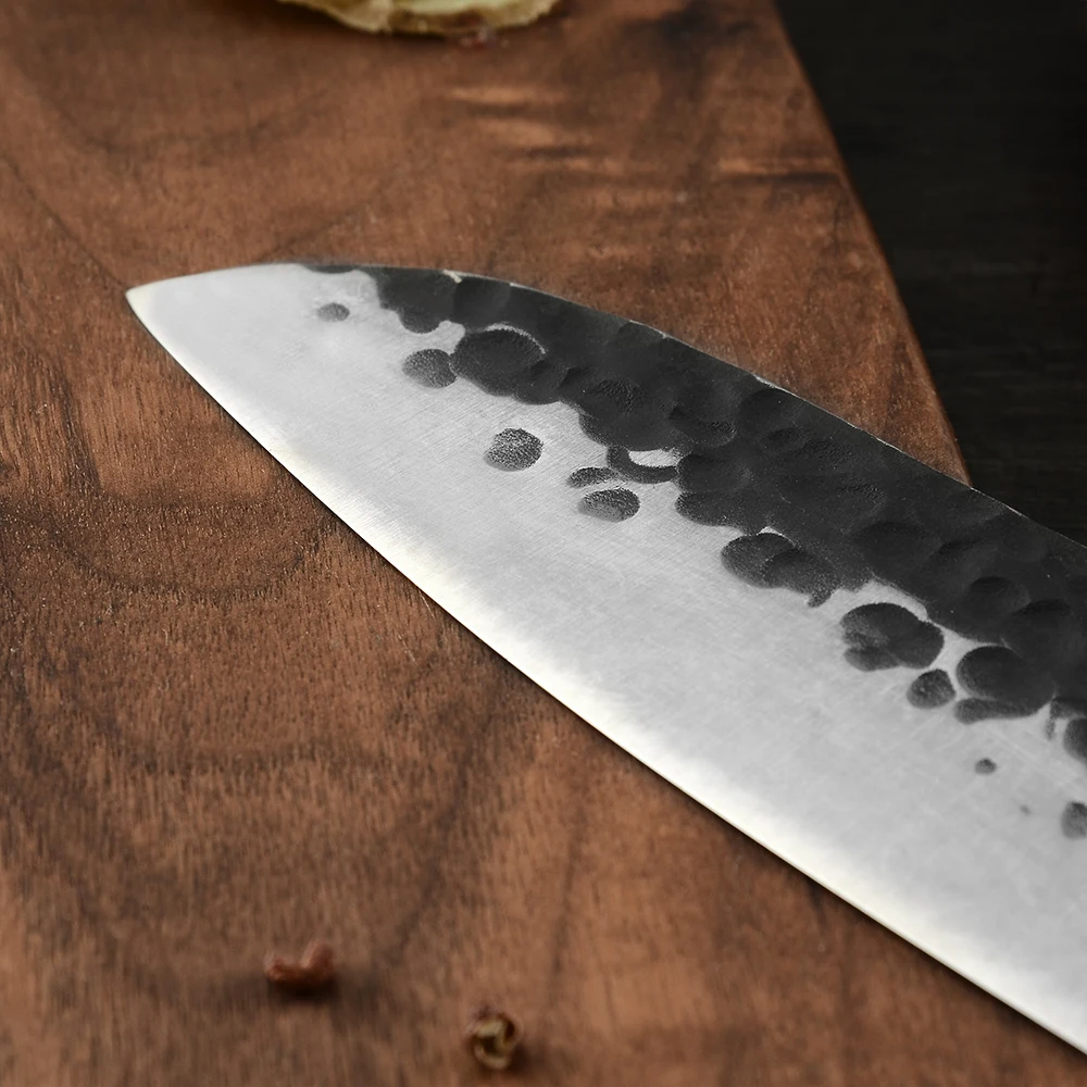 Дамасский японский нож Santoku из высокоуглеродистой нержавеющей стали, кухонный нож Santoku, кухонные ножи, бритва, острое лезвие, резак с деревянной ручкой