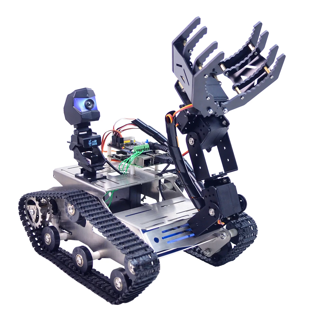 Программируемый TH WiFi FPV Танк робот автомобильный комплект с рукояткой для Arduino мега-стандартная версия большой коготь