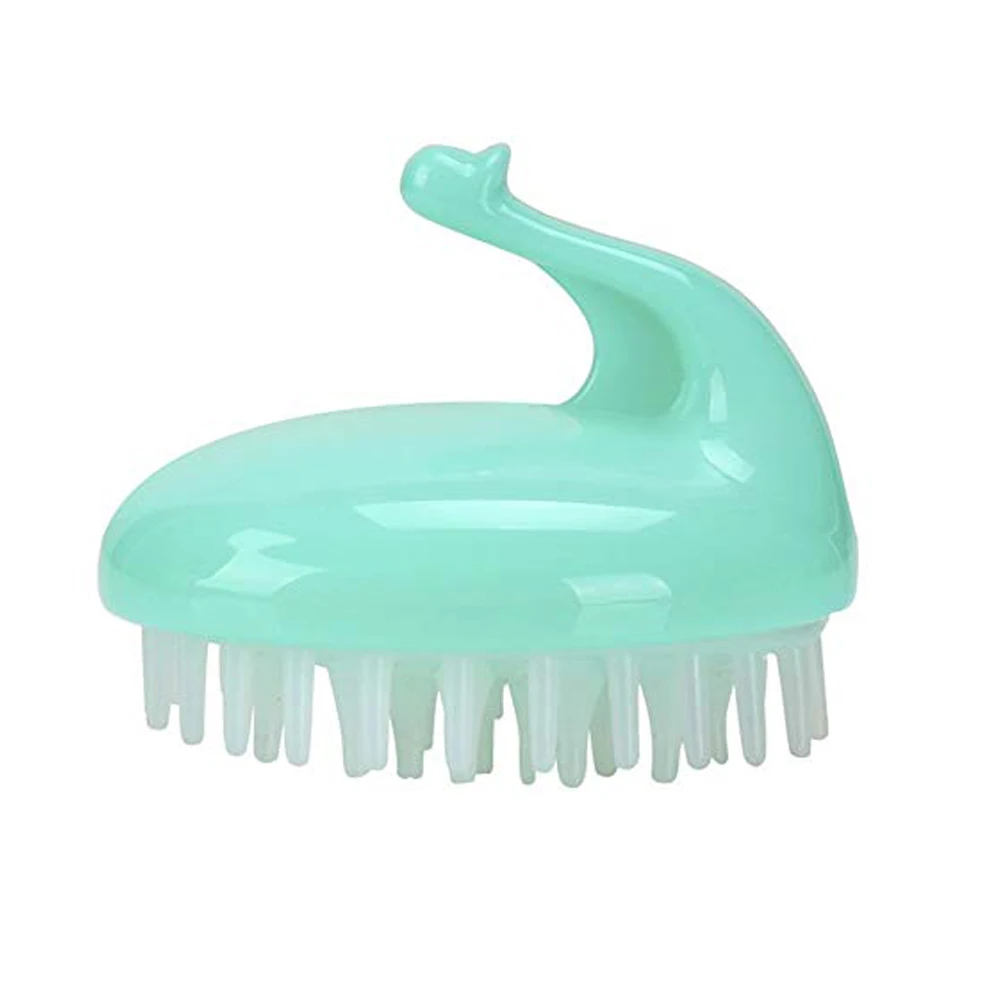 Очищающее средство для лица, щетка для мытья волос, Очищающая щетка, эффективный силиконовый милый инструмент - Цвет: green