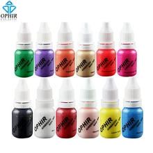 OPHIR 12 Colors 10ML/Bottle Acrylic Water Ink Pigment Airbrush Nail Ink for Nail Art Stencil Painting Nail Polish _TA098 OPHIR 12 Colors 10ML/Bottle Acrylic Water Ink Pigment Airbrush Nail Ink for Nail Art Stencil Painting Nail Polish _TA098