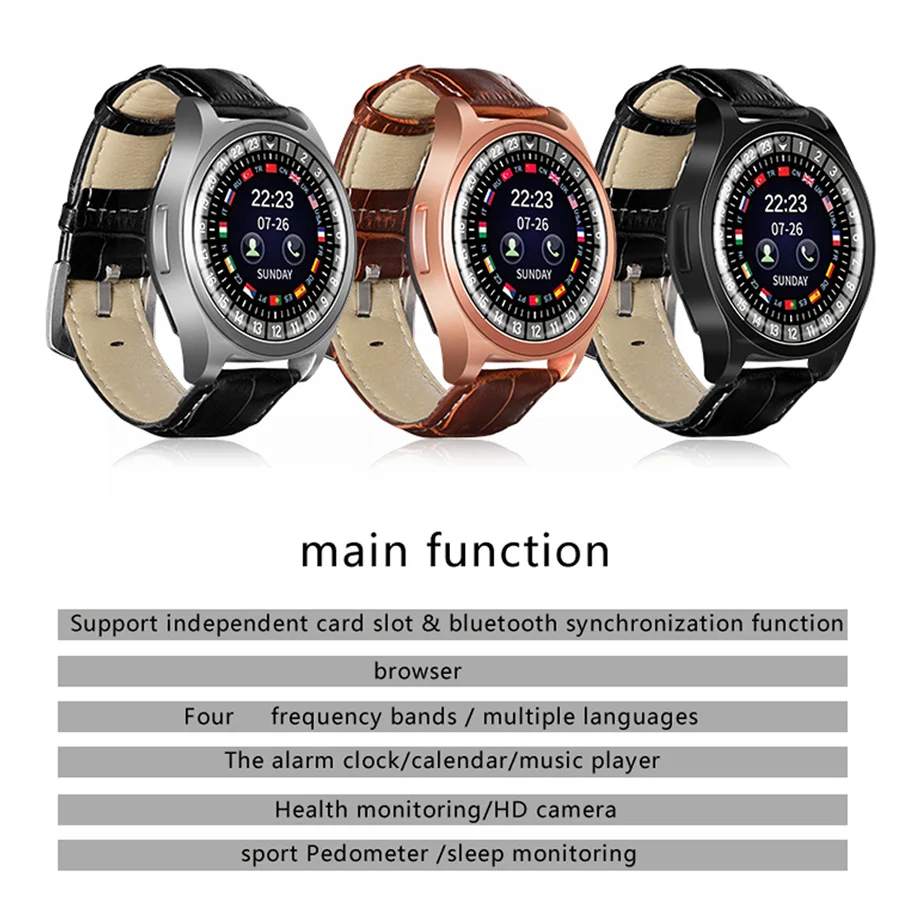 Volemer Smart Watch R68 Leather Wrist Men Bluetooth Outdoor Sport Smartwatch Sleep Tracker Call Reminder Watches IOS & Android (14)