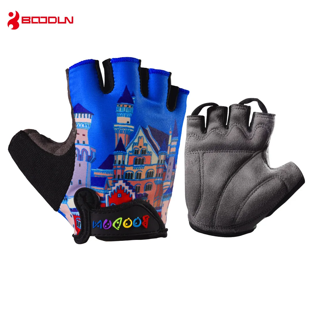 Boodun Children Bicycle Gloves Summer Quick Dry Anti Slip Glove for Boys Kids Road Bike Cycling Racing Safety Sports Wear Gloves