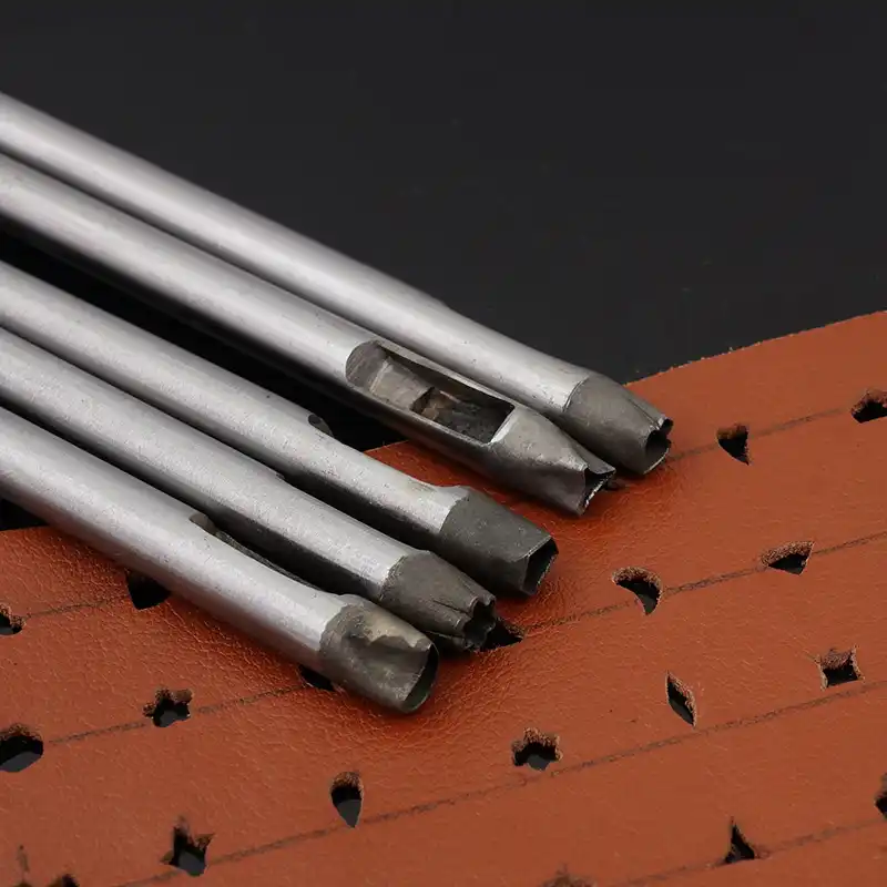 Hollow Hole Punch Tool Leather Craft Practical Hand Punching Bags Leather Working for Oval Hole Shaped Eyelet Drilling Carbon Steel Hole Punch Tool