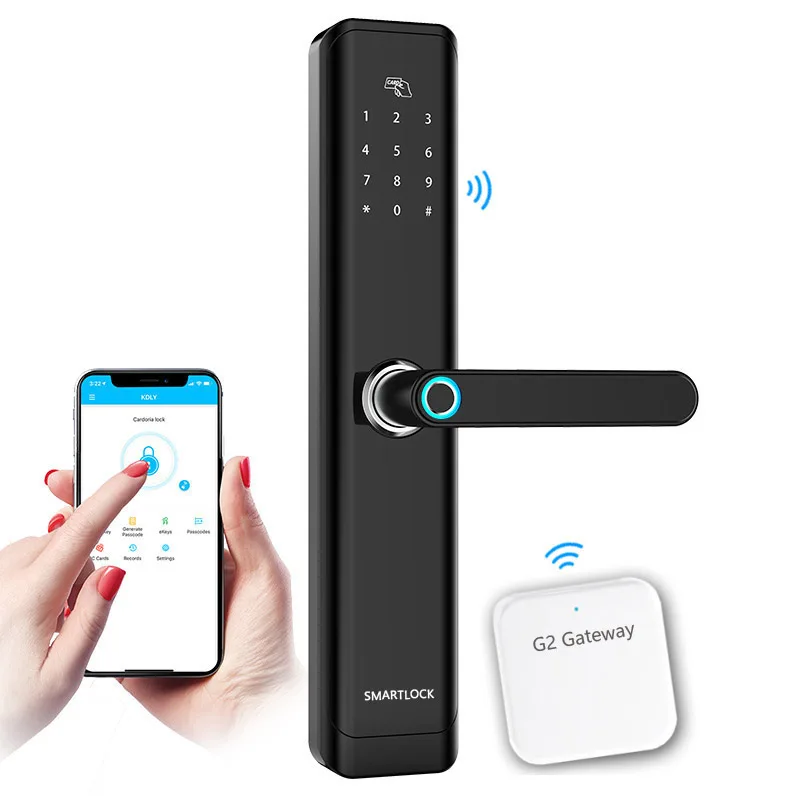 Биометрический отпечаток пальца Умный Замок приложение Bluetooth wifi-шлюз дверные замки Passwod RFID квартиры Замки Безопасность Интеллектуальная