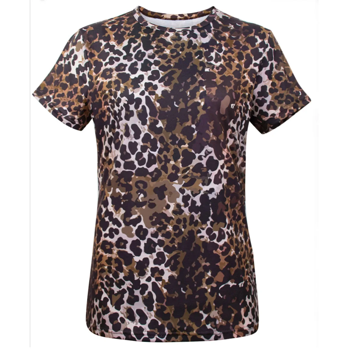 

Women's Leopard Camouflage 3D T-Shirts Lady Sexy Cosplay Halloween Party Tee Adult Elegant Modern Novelty Top Summer Costume