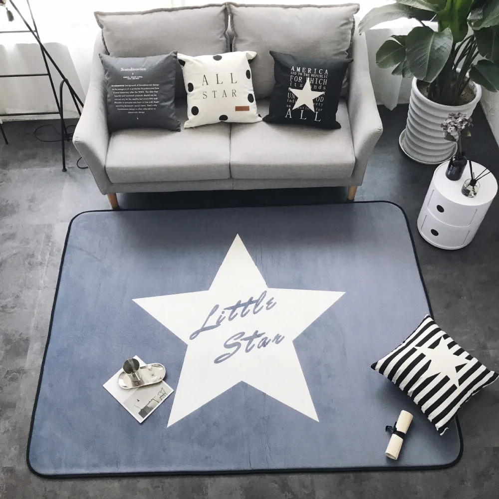 

150X195CM Japanese/Korean Carpets For Living Room Little Star Carpet Kids Room Fashion Soft Rugs For Bedroom Coffee Table Mat