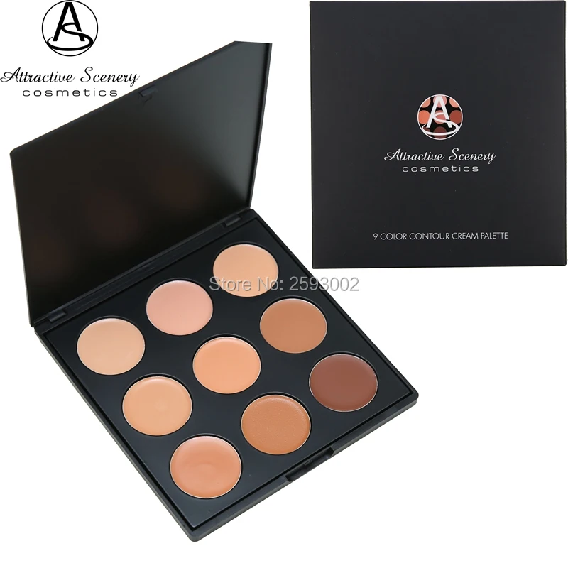 

Professional 9 color Natural Face Concealer Palette Make up Set Contour Cream Kit Makeup Foundation Cream Kit 1#