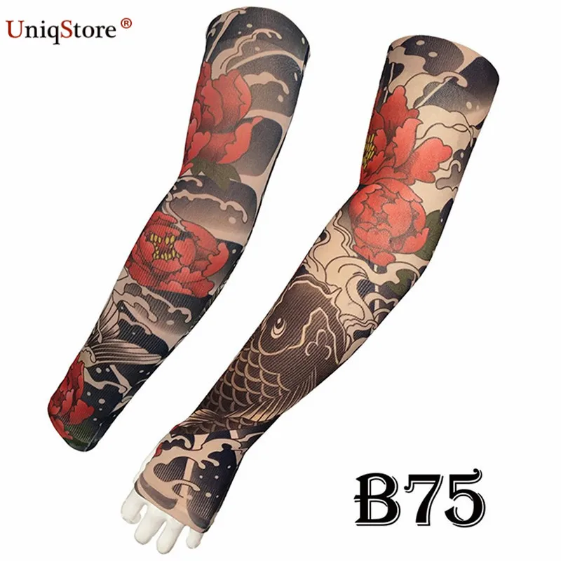 Uniqstore Summer 2pcs Arts Fake Tattoo Arm Sleeve Sunscreen Sun