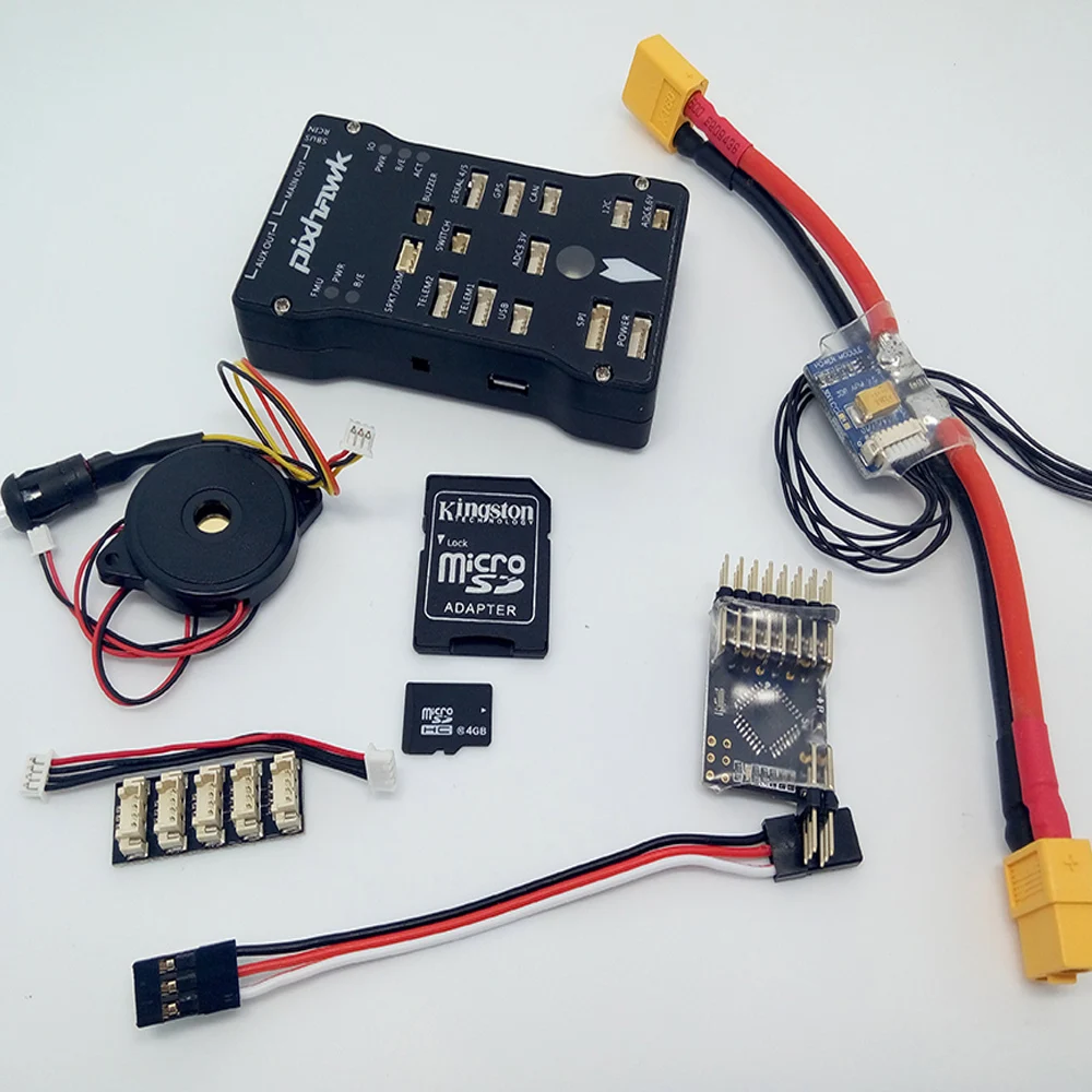 

Pixhawk PX4 PIX2.4.6 32 Bit Flight Controller+433/915 Telemetry+M8N GPS+PM+Safety Switch+Buzzer+PPM+I2C+4G SD