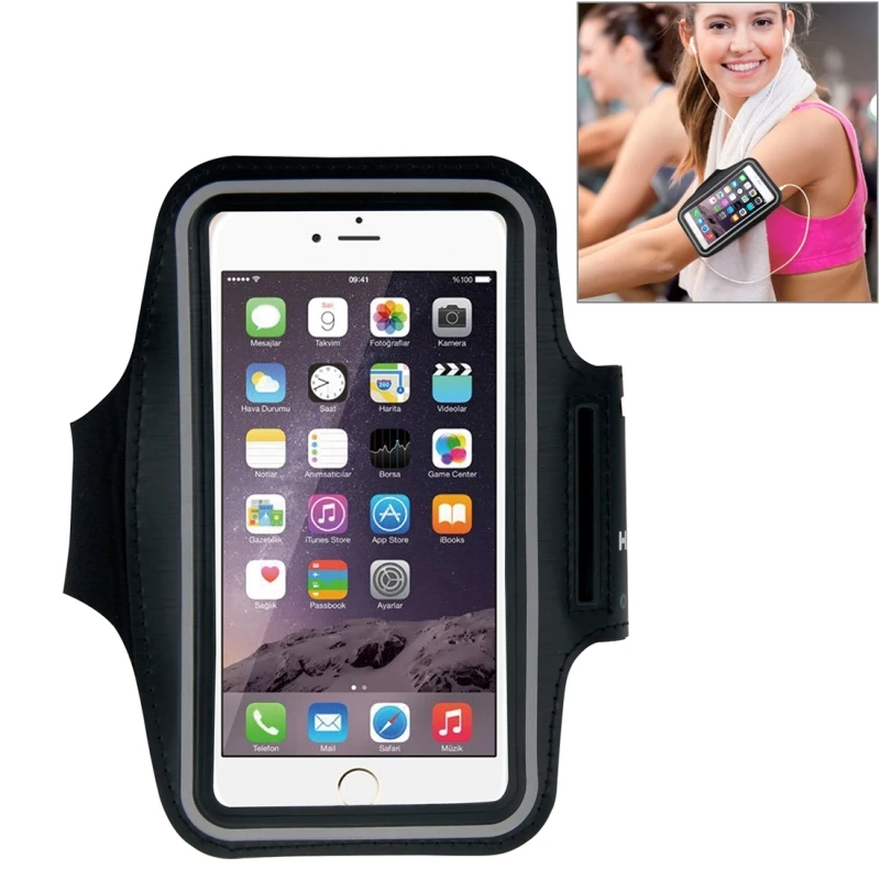 Haweel الرياضة شارة حالة مع سماعة هول ومفتاح الجيب ل فون 6 زائد لسامسونج غالاكسي s6/s5