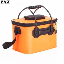 Открытый Кемпинг Пеший Туризм передачи портативное ведро для рыбалки живой рыбы ящик 45/50 см море Водонепроницаемый бассейна ведро Рыбалка Сумки для хранения T4