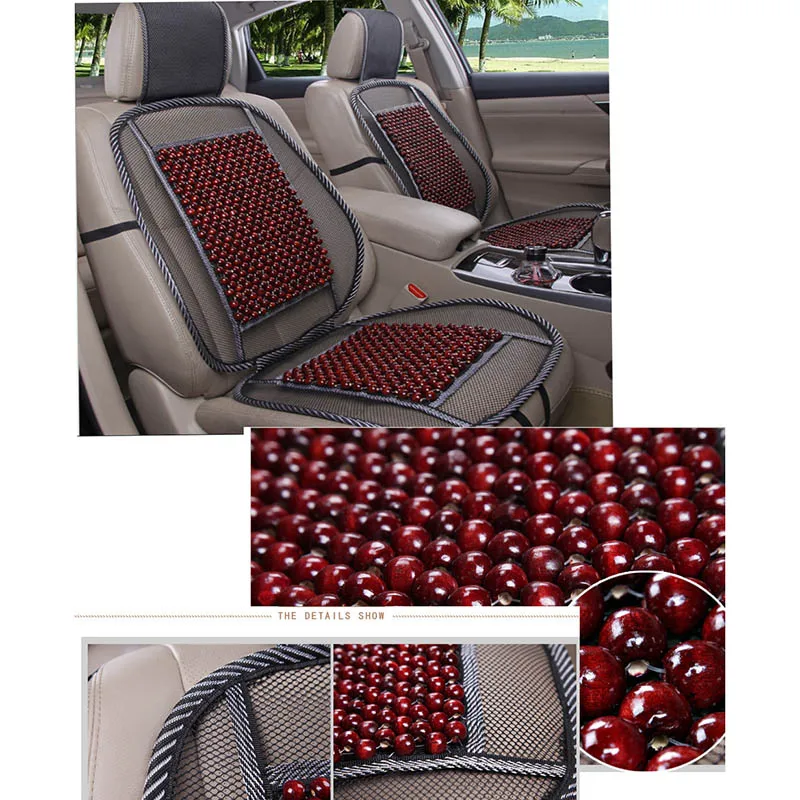 Brown color car beaded seat cover
