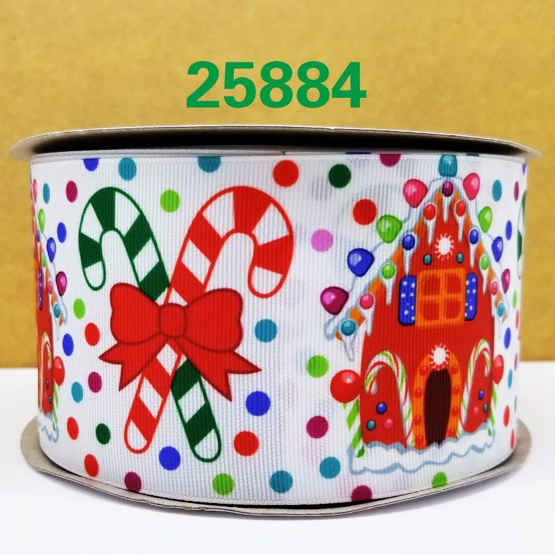 50 двор мультфильм Рождество печатных grosgrain ленты 25867