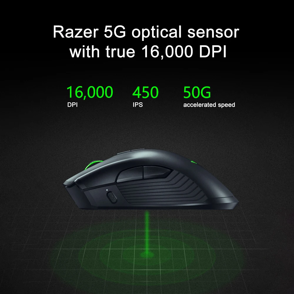 Razer Mamba Hyperflux Беспроводная игровая мышь 16000 dpi 5G Оптический сенсор 450 ips+ Firefly Hyperflux коврик для мыши комплект