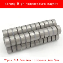 20PCS diameter 5mm 6mm thickness 2mm working max 360 Celsius High temperature magnet strong SmCo magnet