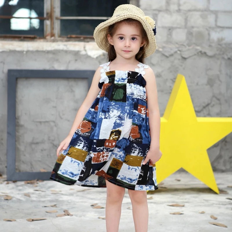 

Baby Girls Cotton Frocks 2019 New Brand Cute Summer Toddler Kids Baby Girl Clothes Sleeveless Colorful Strapless Sundress
