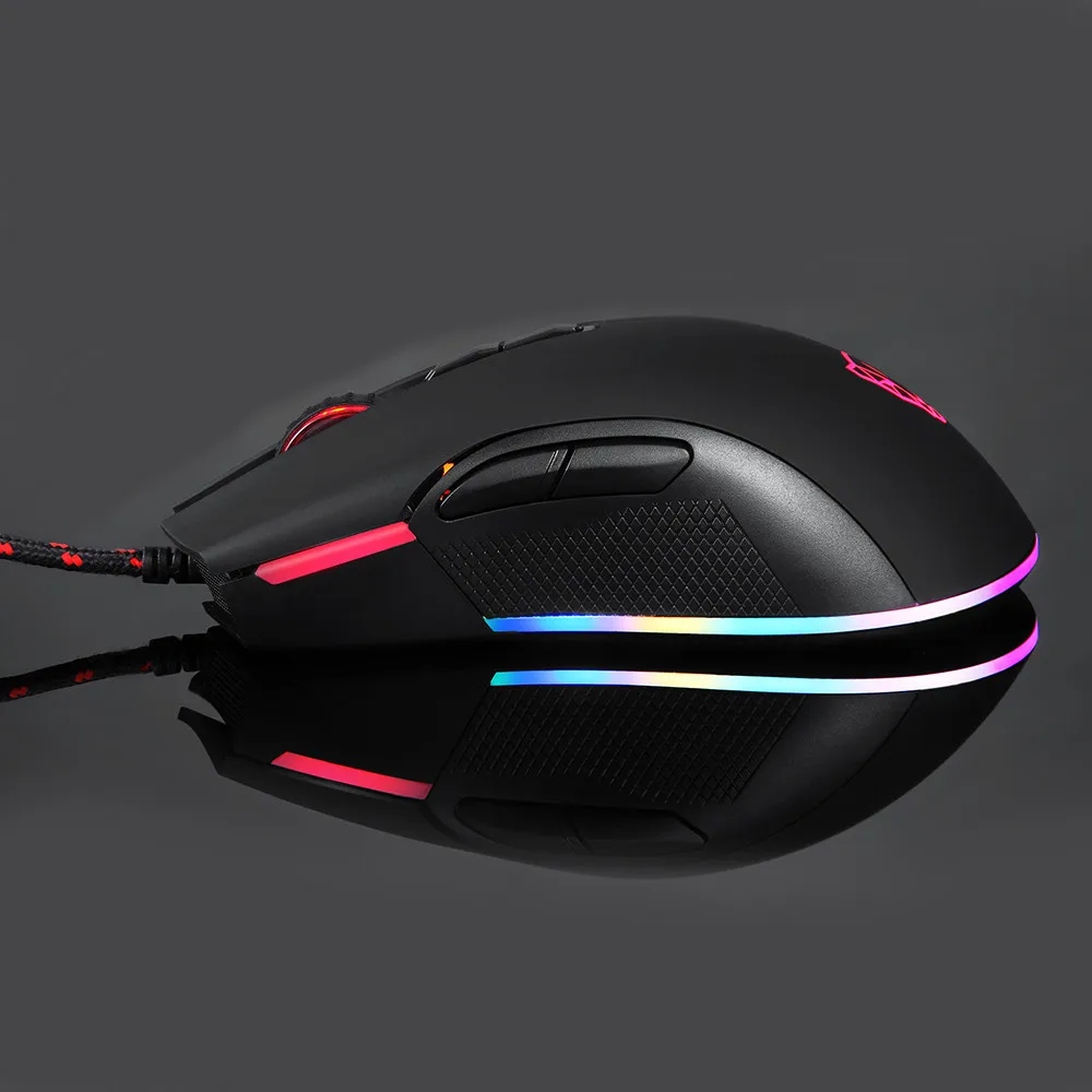 MOTOSPEED V60 12000 Точек на дюйм профессиональные дыхание Оптическая Проводная rgb-мышь