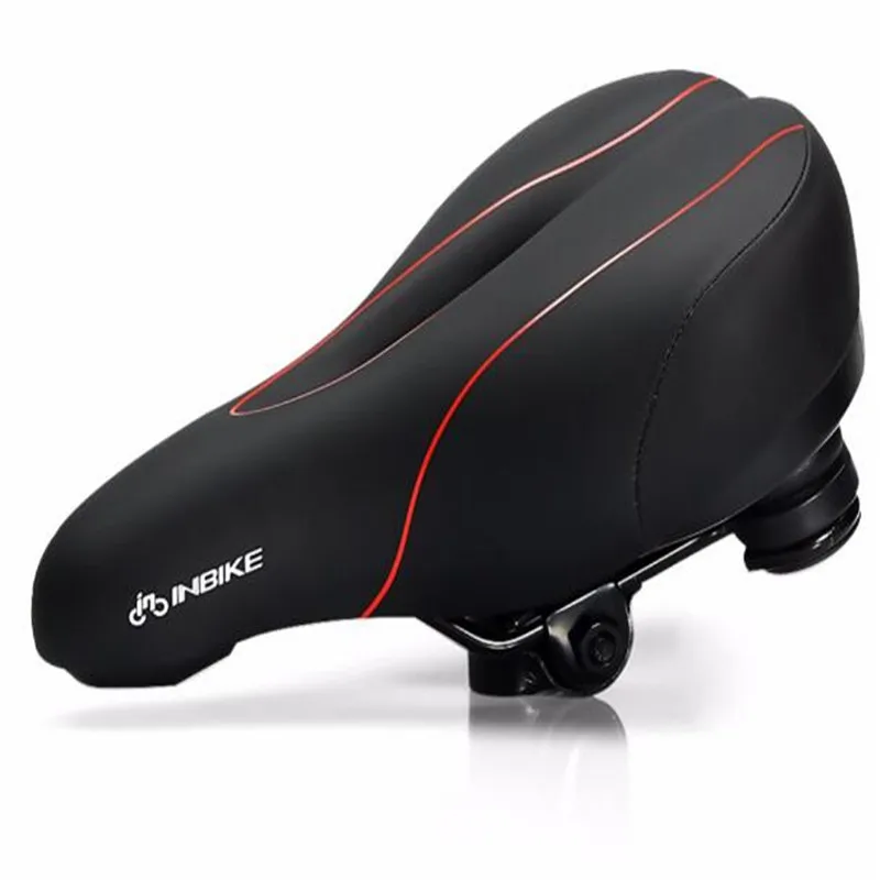 Велосипедное седло INBIKE с задним фонарем расширенная подушка для горного