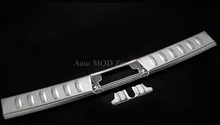 For Jaguar F-Pace f pace X761 2016 Chromed Stainless Inner Rear Bumper Protector Sill Plate Trim