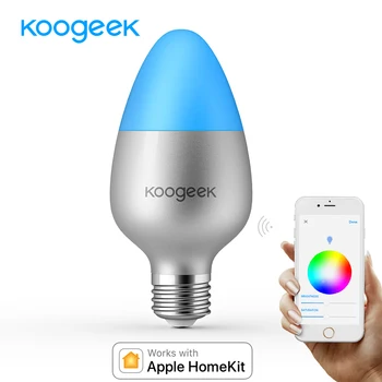 

Koogeek E26 E27 8W WiFi LED Light Bulb Color Changing Dimmable for Apple HomeKit Siri Home App Remote Control [Only for IOS]