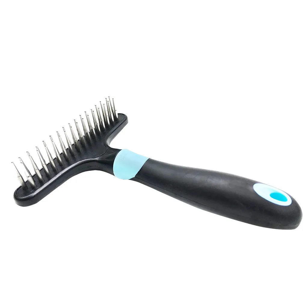 

4 Grooming Comb Single Row Pins Undercoat Rake for Dogs & Cats Professional Pet Shedding Tool With Stainless Steel Pins #YJ