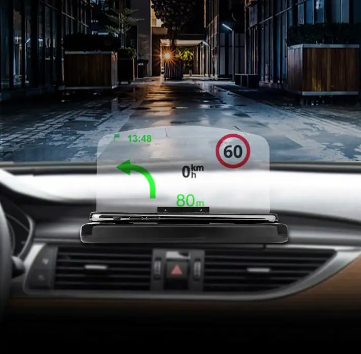 

New Car Windscreen Projector HUD Head Up Display Universal Mobile Phone Holder Multifunction 6.5 Inch For iPhone For Samsung GPS