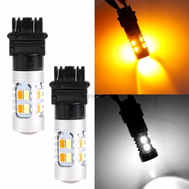 

Brake Switchback Bulbs 3157 5630 DC12V 5W 20SMD LED Light Car Dual Color J24