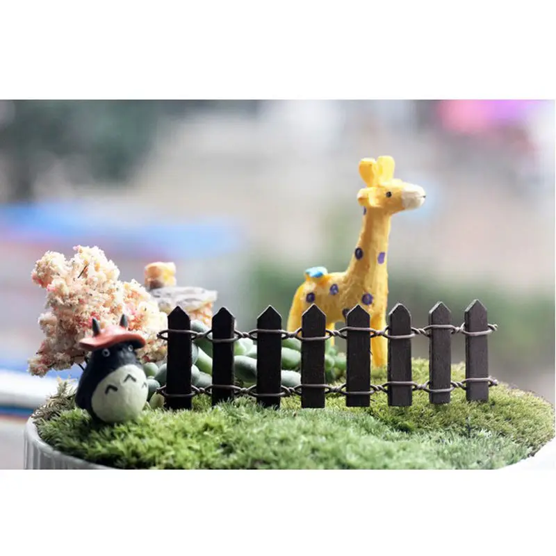 

1PC NEW Fashion Wooden Fence Garden Ornament Accessory Plant Pots Fairy Scenery Decor Mini Bonsai Garden Supplies