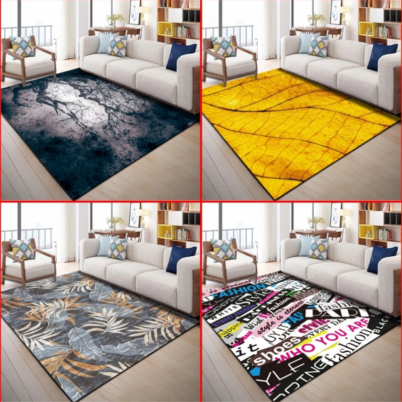 

AOVOLL Modern Minimalist Literary Flower Pattern Carpet Rugs And Carpets for Home Living Room Bedroom Rugs Carpet Kids Room