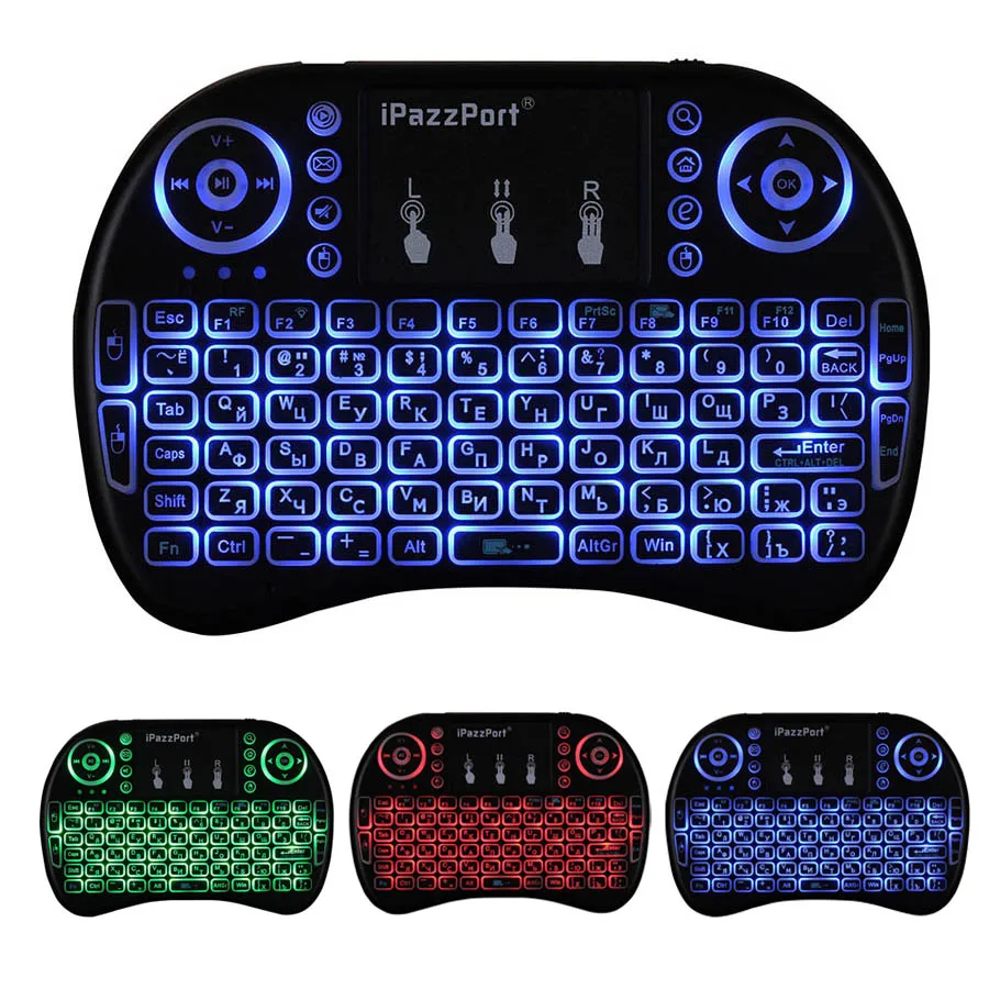 iPazzPort 2.4G Mini i8 Wireless Keyboard Backlit With Touchpad