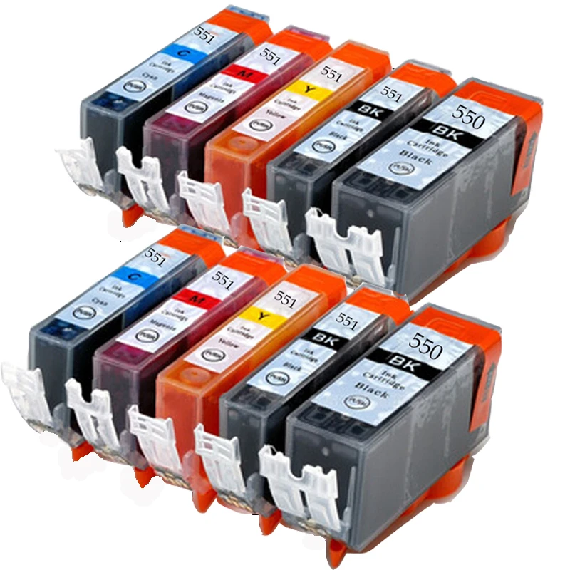 10 Compatible Canon 525 526 Ink Cartridge for Pixma MG 5250 MG 5350 MG 6250 MG 6220 MX 882