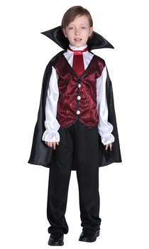 

Shanghai story Halloween Costume For Kids Children Bat Vampire Cosplay Suits Prince Boy's Shirt Pants Cloak Sets