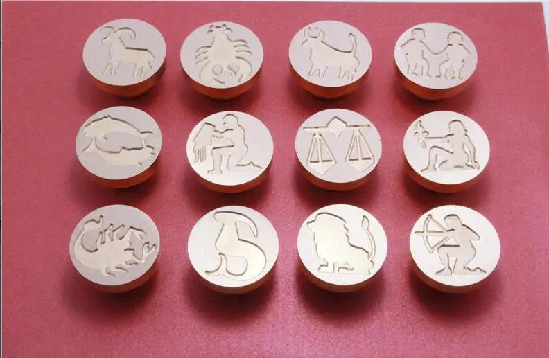 Зодиака восковая с металлической головкой и ручкой 12 знаков|wax seal|seal headsealing wax seals |