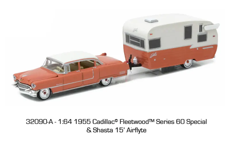 Зеленый светильник 1: 64 1955 Cadi llac Fleetwood Series 60 специальный бутик, автомобильные игрушки из сплава для детей, игрушки для детей, модель оригинальной коробки
