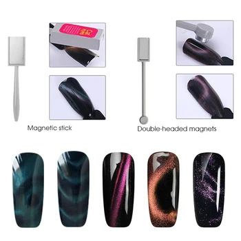 

12pcs/set Cat Eye Magnet Stick Mixes Shape Magic Effect Magnet Sticks Manicure Tools Nail Art Tool for Cat Eye Nail Gel