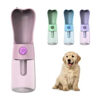 

Outdoor Dog Accompanying Water Cups Portable Pet Water Bottle Puppy Dogs Drinking Bowl Feeder One Button Open
