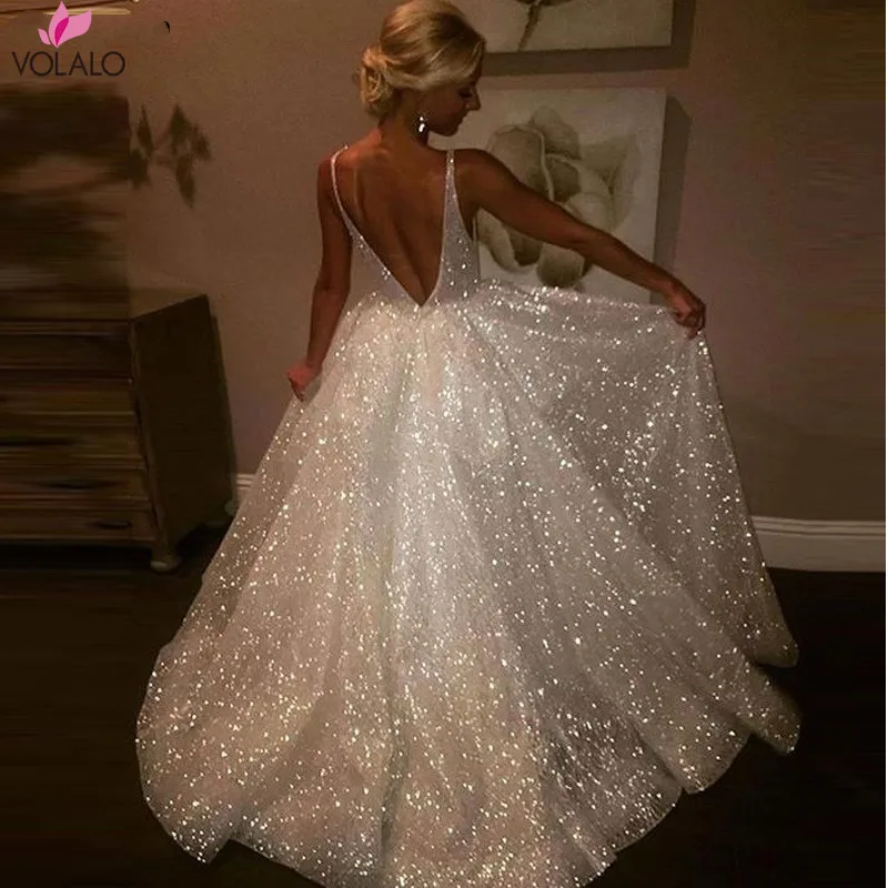 

Lace Night Club Elegant 2019 Vestidos De Festa Women Sexy Dresses White Shiny Sequin Long Evening Maxi Party Gift Dress