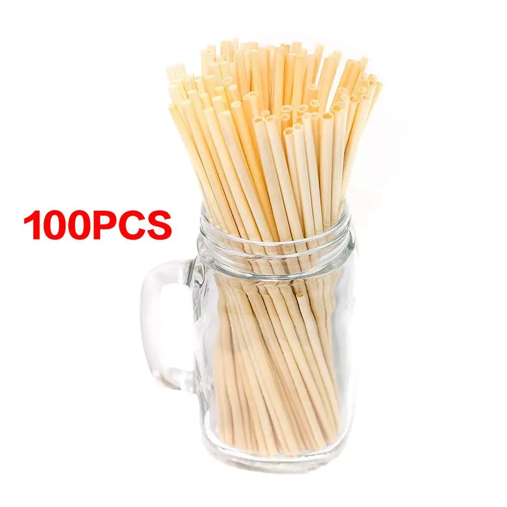 

A+ Grade 20CM Wheat Straw Environmentally Friendly Straw 100PCS / Pack Drinking Straws